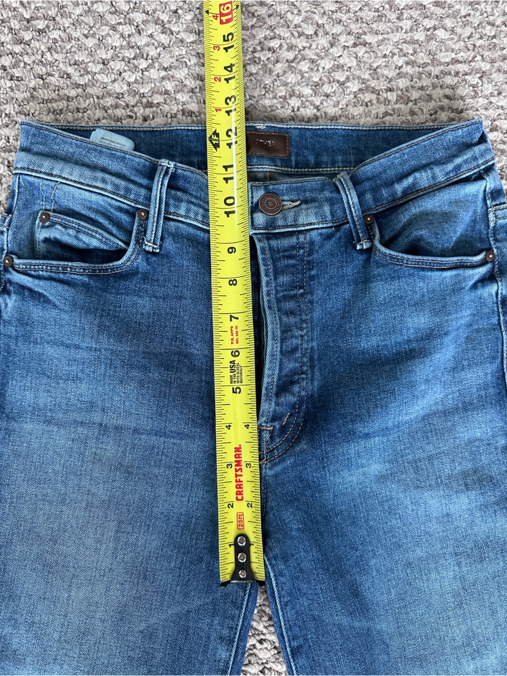 Mother denim the stunner ankle fray in so long size 26 - Picture 7 of 8